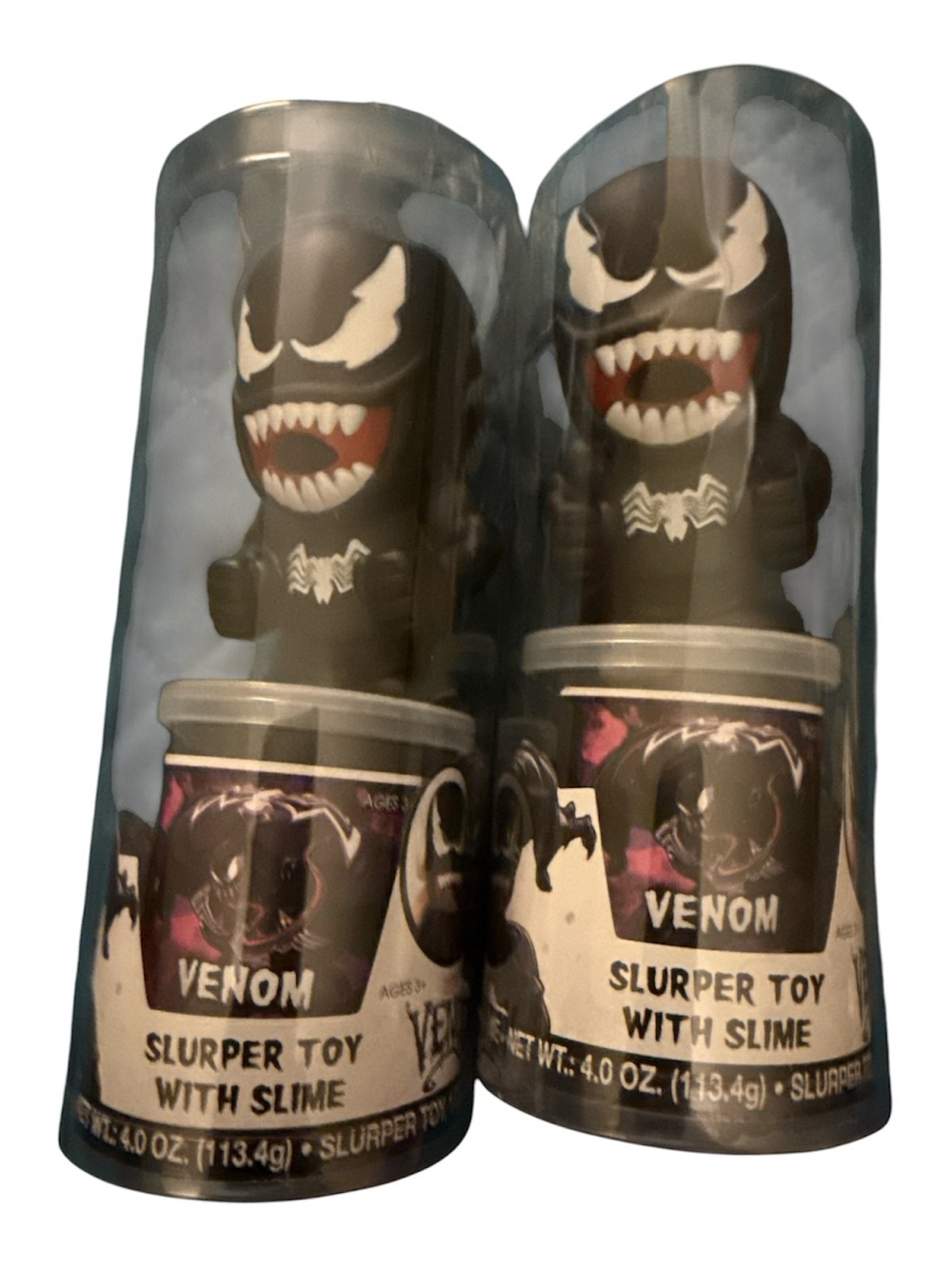 Black Slurper Toy with Slime - Kids Toy Bundle of 2